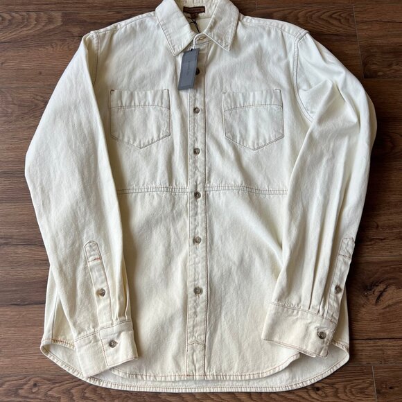Richard Chai Other - Richard Chai Bleached Button Down Shirt Double Pocket Cotton Size S NWT